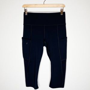 ATHLETA All-in-Crop High Rise Black Leggings